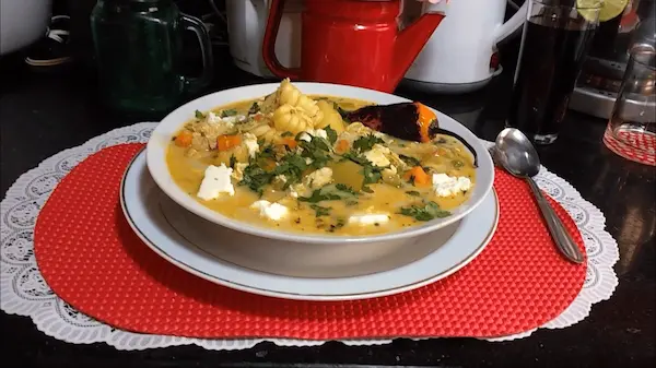 Chupe de Quinua comida tradicional de puno