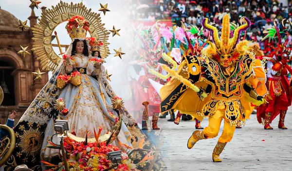 Virgen de la Candelaria (Puno) festividad del Perú en verano