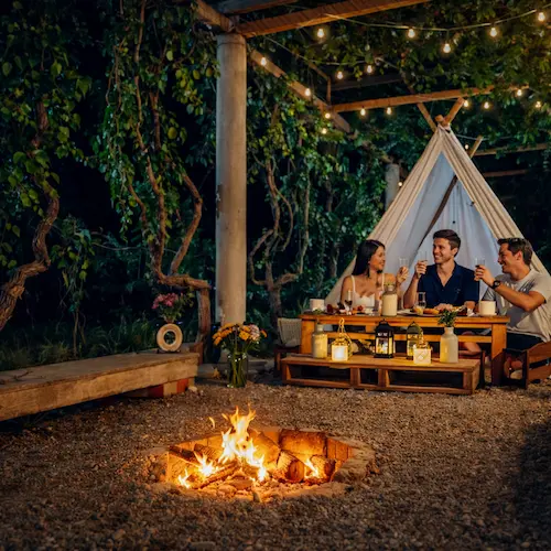 Día 1 Tour Ruta del Pisco en Ica fogata